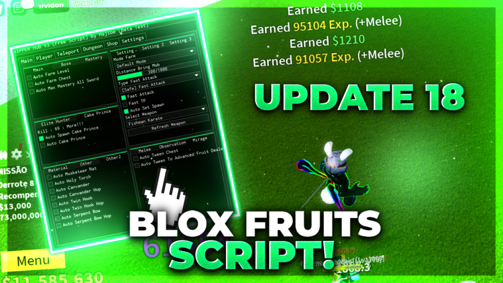 ⚡️ Blox Fruits Script (UPDATE 18) – Juninho Scripts