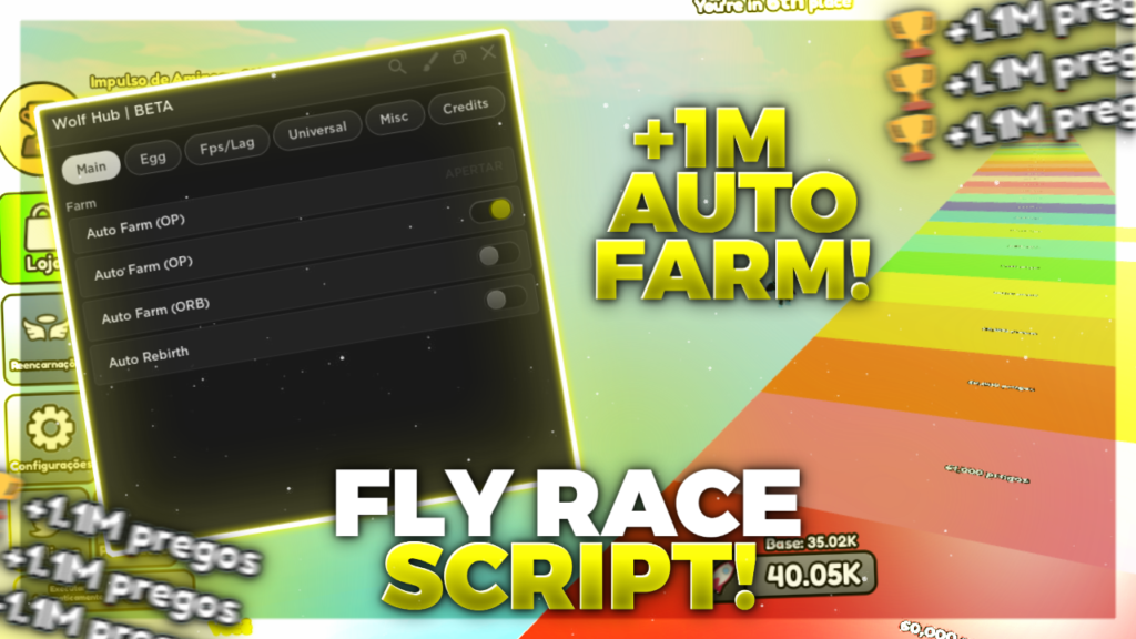 🏁 Fly Race Script – Juninho Scripts