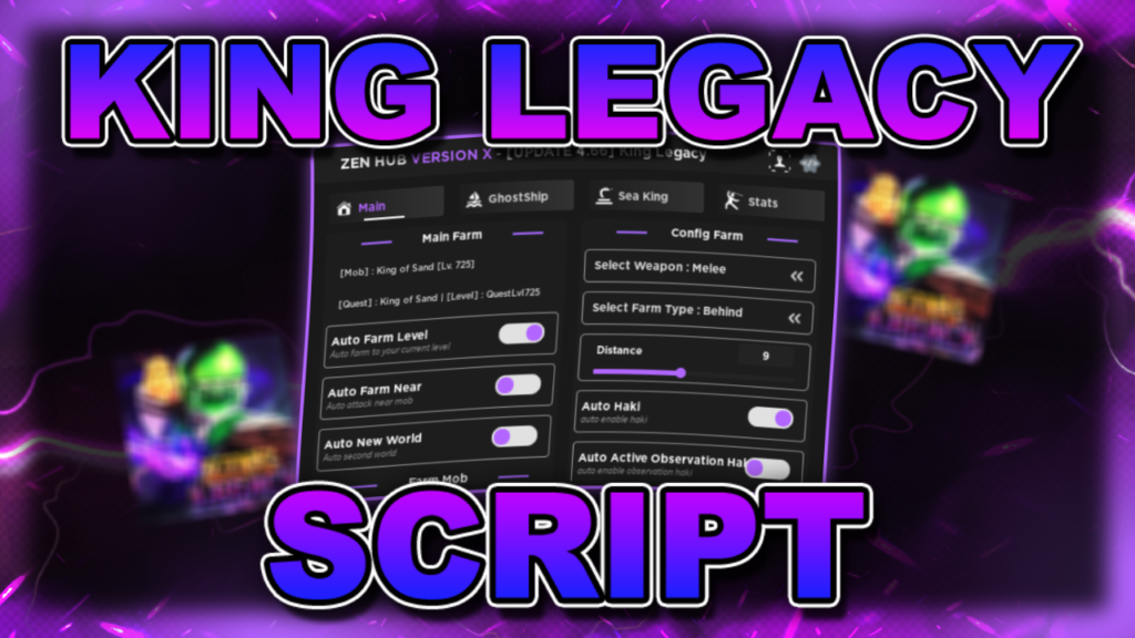 King Legacy Script ROBLOX!! Auto Farm Atualizado - Funcionando